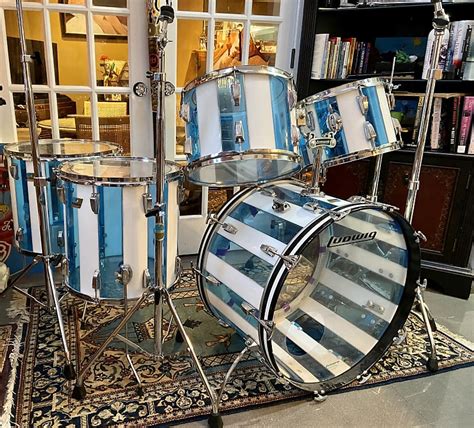 Ludwig F Pattern Vistalites 1974 Acrylic Reverb