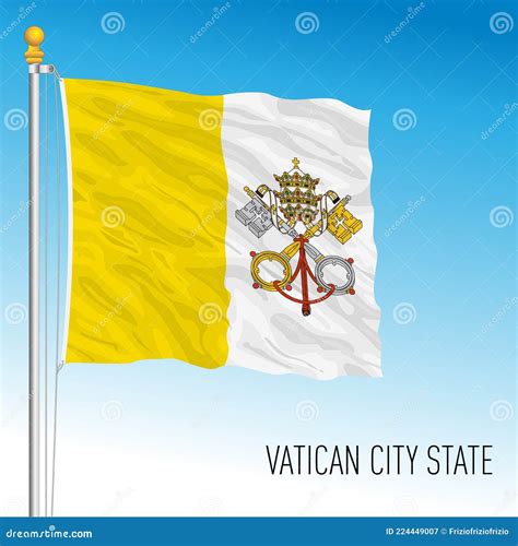 Vatican Holy See Official National Flag, Rome, Italy Stock Vector ...