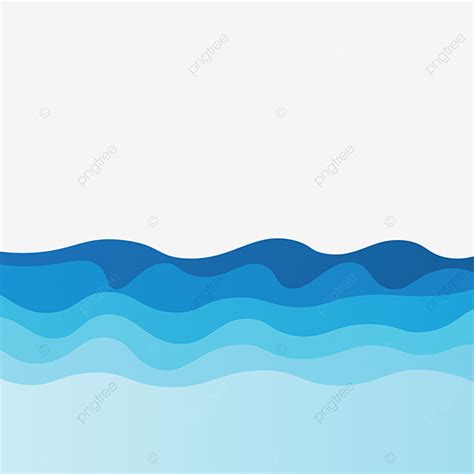 Aesthetic Blue Sea Wave Background Vector and PNG