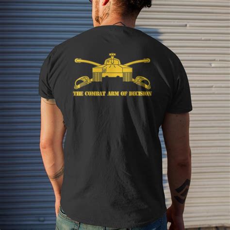 Armor Branch Insignia & Motto Us Army Tank Men's Back Print T-shirt ...