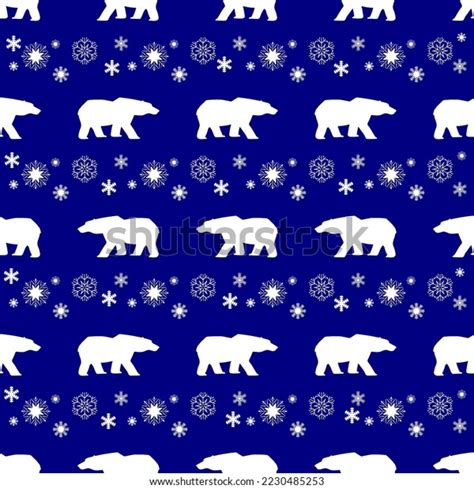 Polar Bear Snowflakes Seamless Pattern Vector Stock Vector (Royalty ...