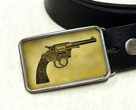 Belt Buckle Vintage Gun Colt Revolver Choice Of Buckle Etsy