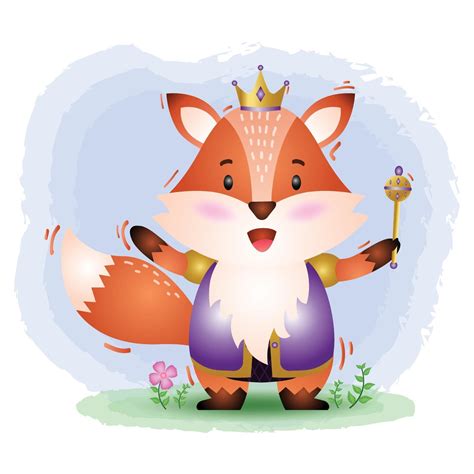 cute king fox vector illustration 2296273 Vector Art at Vecteezy