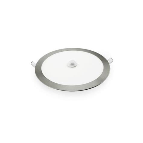 Downlight Led Empotrable Plata Con Sensor De Presencia 18w Plata