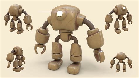 Stylized Simple Robot 3d Model By Artteeves