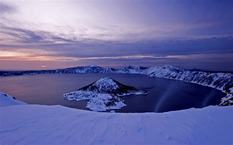 Crater Lake Winter Wallpapers - Wallpaper Cave