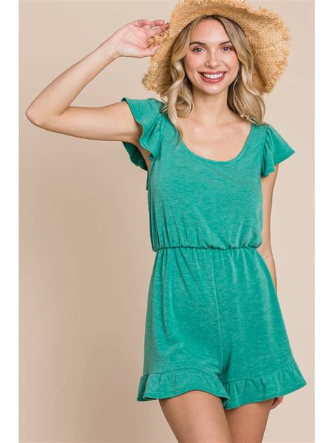 Wholesale Etk 8819 Solid French Terry Romper For Your Store Faire