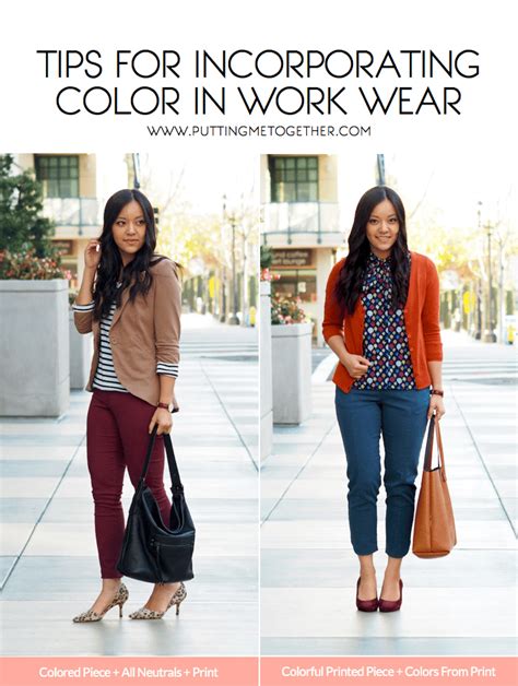 Adding Life and Color to Business Casual Work Wear - Putting Me Together