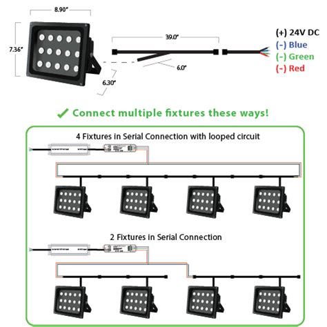 how to connect flood light