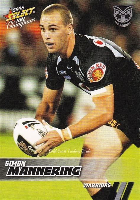 Nrl Champions Common Card Base Simon Mannering Warriors