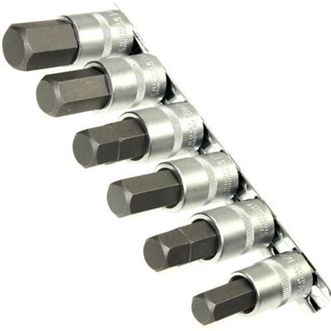 6 x embout clé dynamométrique 14 22 mm 6 pans ALLEN 1 2 Cr V sur porte