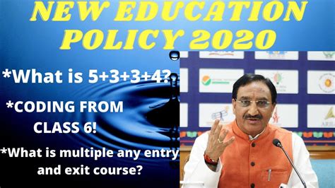 New Education Policy 2020 What Is 5 3 3 4 End Of 10 2 System Nep 2020 Nai Siksha Niti