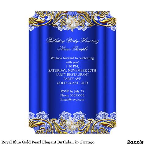 Royal Blue And Gold Wedding Invitations | Wedding