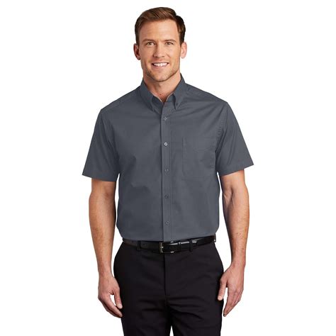 Port Authority S508 Short Sleeve Easy Care Shirt Steel Greylight