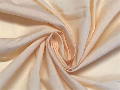 Plain Dye Polycotton Pale Peach