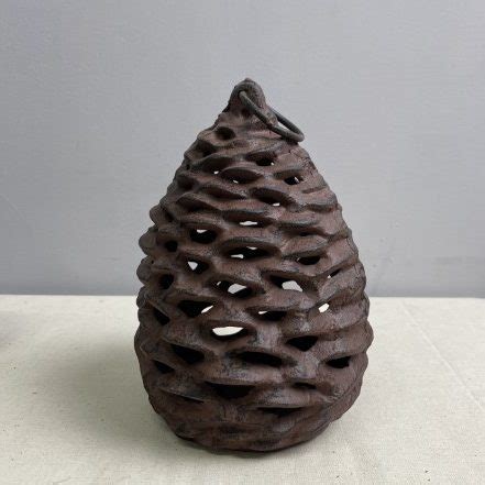 Large Cast Iron Pine Cone Lantern Interiorwise French Vintage