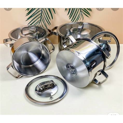 Bộ 4 Nồi Quai Vuông Nắp Kính Inox 304 Fivestar Plus FPB4007 Bảo Hành 25 ...