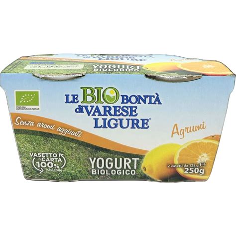 Yogurt intero agli agrumi LE BIO BONTÀ DI VARESE LIGURE 2 X 125 G