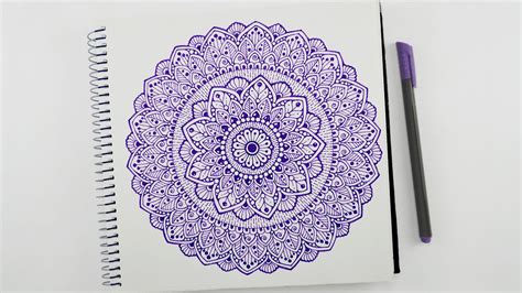 How To Draw Mandala Art For Beginners Easy Colorful Mandala Doodle Zentangle Drawing Youtube