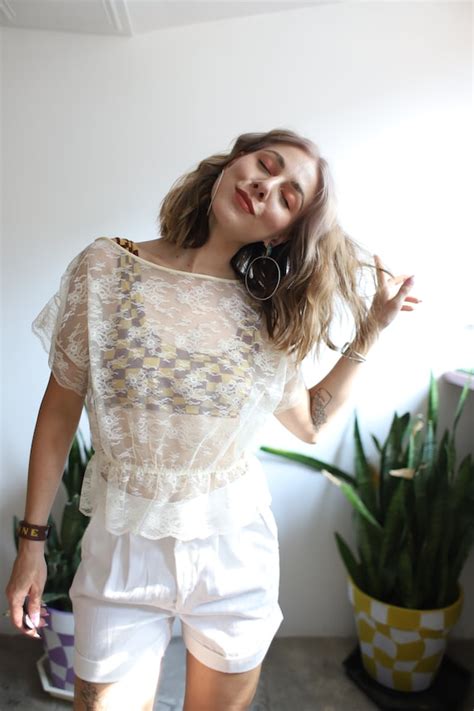 Vintage Sheer Lace Blouse Gem