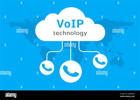 Voip Vector Icon Internet Call Concept Connection Voice Over Network