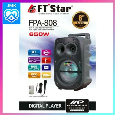 Ft Star Fpa 808 Portable Bluetooth 8 Speaker W Wire Microphone Lazada Ph