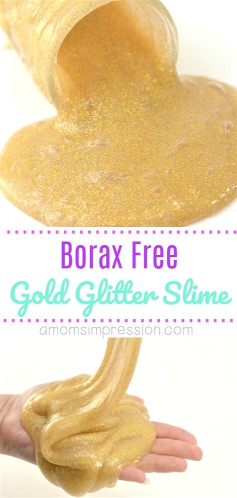 How To Make Easy Gold Glitter Slime Without Borax