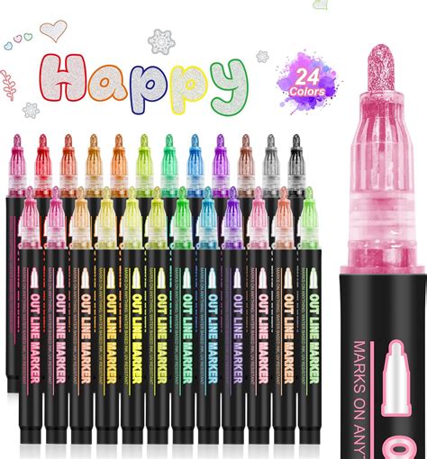 Amazon GCVOPTON 12 Colors Double Line Outline Pens Outline