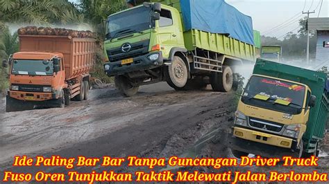 Ide Paling Bar Bar Tanpa Guncangan Driver Truck Fuso Oren Tunjukkan