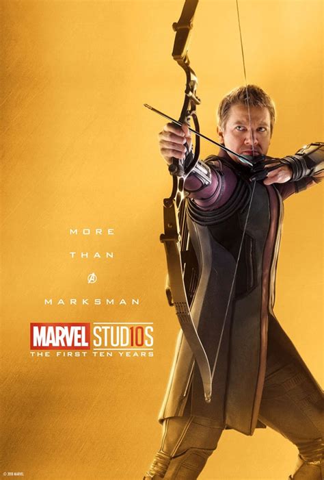 Clint Barton Hawkeye Marvel Studios Celebrating 10th Anniversary