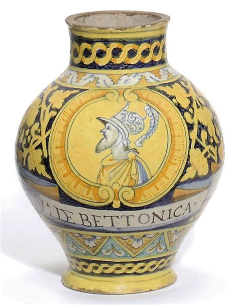 A Palermo Maiolica Oviform Por Majolica Pottery Deruta Pottery