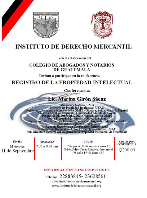 Instituto De Derecho Mercantil Idm Guatemala Conferencia Registro