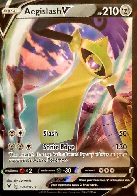 Pokemon Card Aegislash V Ultra Rare Full Art Vivid Voltage