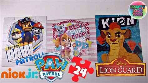 Paw Patrol Lion Guard Jigsaw Puzzles 24 Pieces 3 Puzzles Nick Jr Youtube