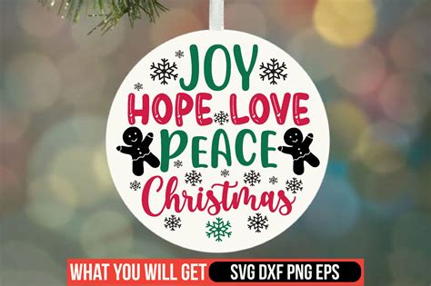 Joy Hope Love Peace Christmas SVG Graphic by designhome · Creative Fabrica