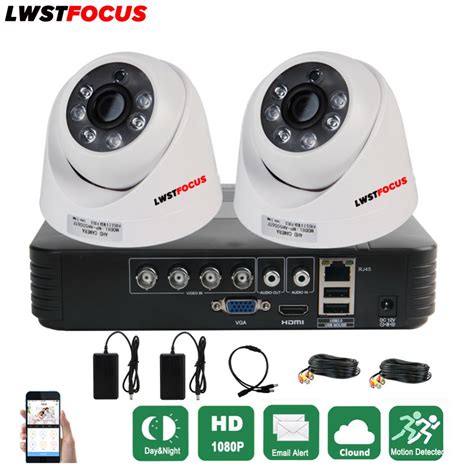 LWSTFOCUS 2CH CCTV System 1080P HDMI AHD CCTV DVR 2PCS 2.0 MP IR ...