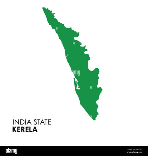 Kerala Map Of Indian State Kerala Map Vector Illustration Kerala