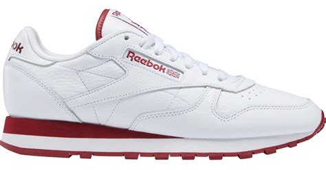 Reebok Classic Leather Running Shoes In White For Men Lyst