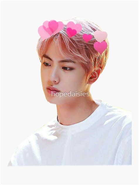 Jin Bts Sticker Sticker For Sale By Hopedaisies Redbubble