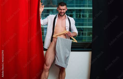 Man Standing Near Window Fashion Look Fashionable Suit For Business Man Seductive Gay