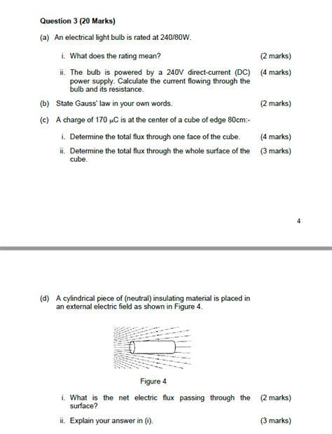 Solved Question Marks A An Electrical Light Bulb Is Chegg