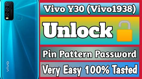 Vivo Y30 1938 Pin Pattern Password Unlock Vivo Y30 Unlock Umt YouTube