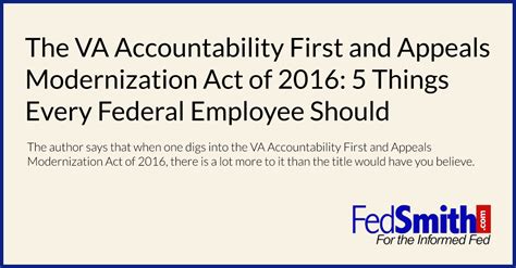 The Va Accountability First And Appeals Modernization Act Of 2016 5