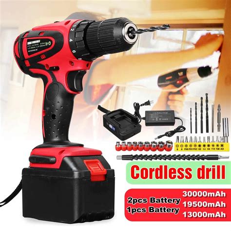 V Rechargeable Cordless Power Impact Drills Electric Drill One Two