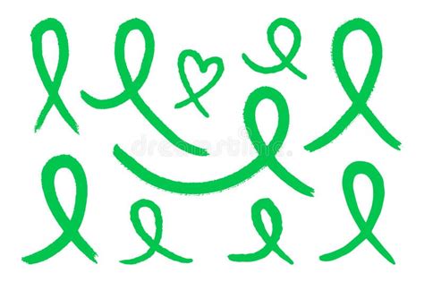 3d Green Awareness Ribbon Seamless Pattern For Organ Transplant And