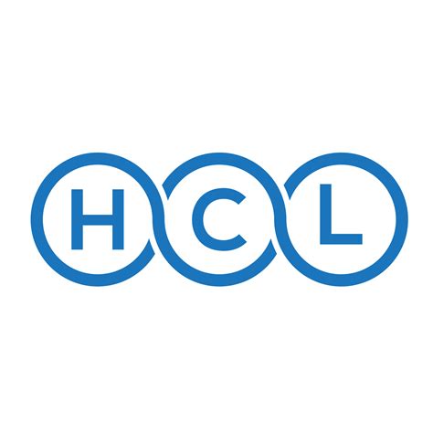 diseño de logotipo de letra hcl sobre fondo blanco. concepto de ...