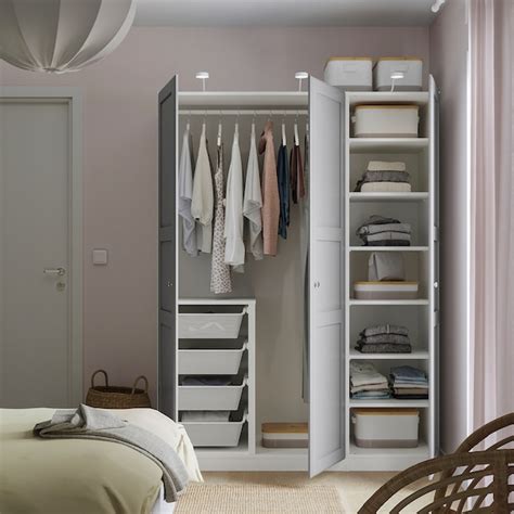 Pax Tyssedal Wardrobe Whitegrey 150x60x201 Cm Ikea Ireland