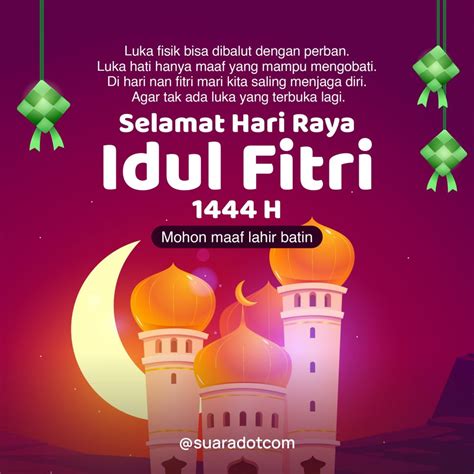 10 Gambar Ucapan Idul Fitri 2023 Download GRATIS di Suara.com, Share ...