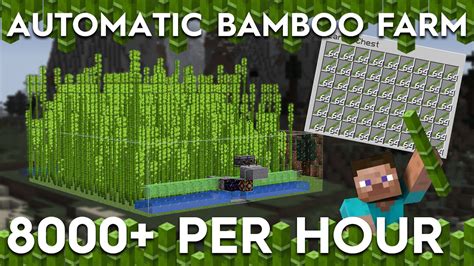 Minecraft Bamboo Farm 8500 Per Hour Easy Build 1 20 YouTube