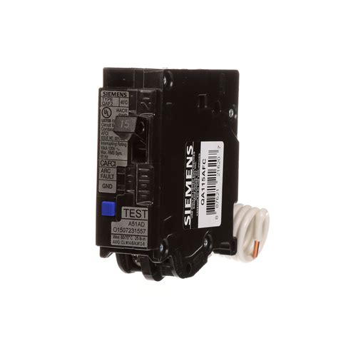 Siemens Qa115afc 15 Amp Single Pole 120 Volt Plug On Combination Afci Breaker 696229922669 Ebay